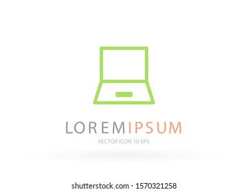 Laptop Vector icon . Lorem Ipsum Illustration design