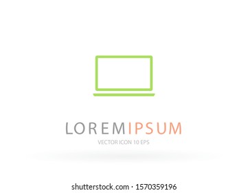 Laptop Vector icon . Lorem Ipsum Illustration design