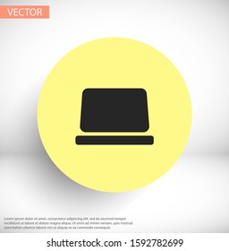 Laptop  vector icon , lorem ipsum Flat design