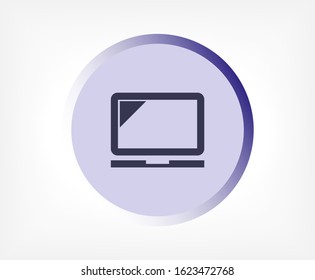 Laptop vector icon , lorem ipsum Flat design