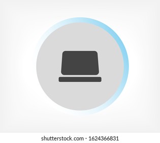 Laptop vector icon , lorem ipsum Flat design