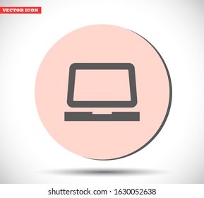 Laptop vector icon , lorem ipsum Flat design