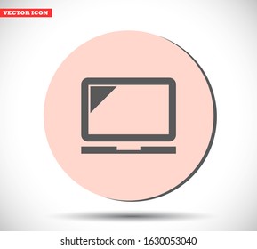 Laptop vector icon , lorem ipsum Flat design