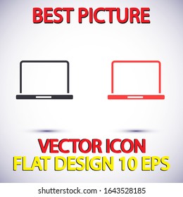 Laptop Vector icon . Lorem Ipsum Illustration design