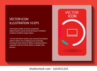 Laptop Vector icon . Lorem Ipsum Illustration design