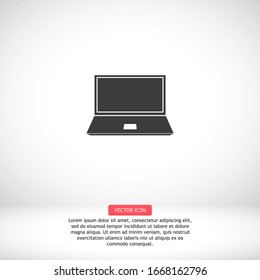 laptop vector icon . Lorem Ipsum Flat Design
