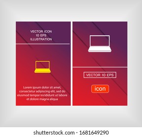 laptop vector icon . Lorem Ipsum Flat Design