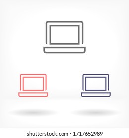 laptop vector icon. lorem ipsum 10 EPS Design