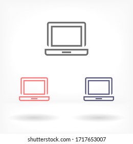 laptop vector icon. lorem ipsum 10 EPS Design