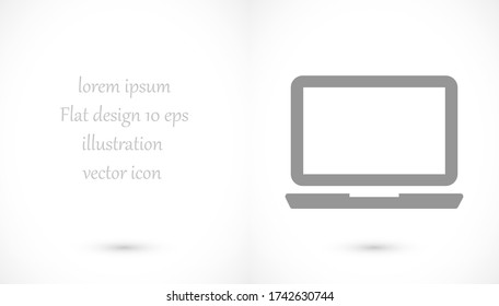 icono del vector portátil. lorem ipsum 10 EPS Design