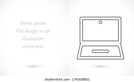 laptop vector icon. lorem ipsum 10 EPS Design