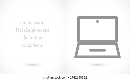 laptop vector icon. lorem ipsum 10 EPS Design