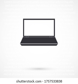 icono del vector portátil. Diseño plano Lorem Ipsum 