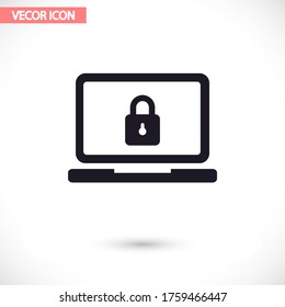 Icono de vector portátil, lorem ipsum Diseño plano
