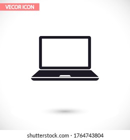 Laptop  vector icon , lorem ipsum Flat design