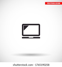 Laptop vector icon , lorem ipsum Flat design