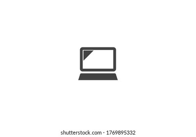 Laptop-Vektorsymbol, lorem ipsum Flaches Design