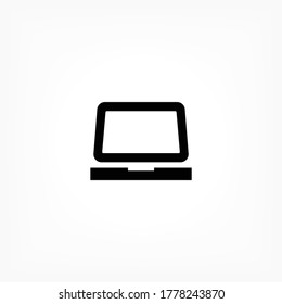 Laptop vector icon , lorem ipsum Flat design