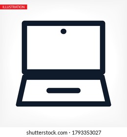 laptop vector icon. lorem ipsum 10 EPS Design