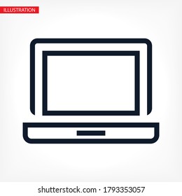 icono del vector portátil. lorem ipsum 10 EPS Design