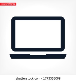 icono del vector portátil. lorem ipsum 10 EPS Design
