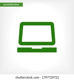 Laptop-Vektorsymbol, lorem ipsum Flaches Design
