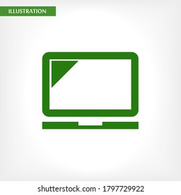 Laptop-Vektorsymbol, lorem ipsum Flaches Design