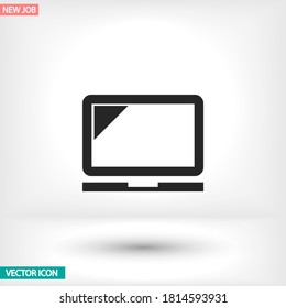 Laptop-Vektorsymbol, lorem ipsum Flaches Design