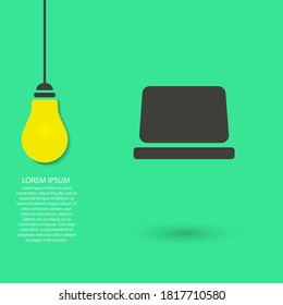 Icono de vector portátil, lorem ipsum Diseño plano