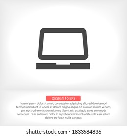Icono de vector portátil, lorem ipsum Diseño plano