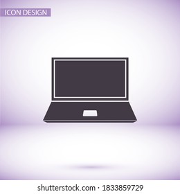 icono del vector portátil. Diseño plano Lorem Ipsum 