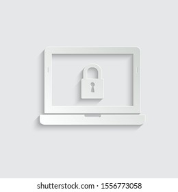   Laptop vector icon/ notebook vector   paper icon