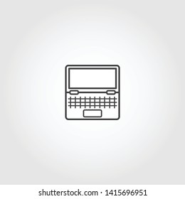 Laptop vector icon on white background