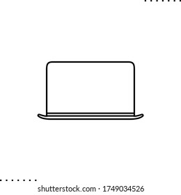 Laptop vector icon in outlines