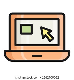 icono del vector portátil, icono de escuela y educación