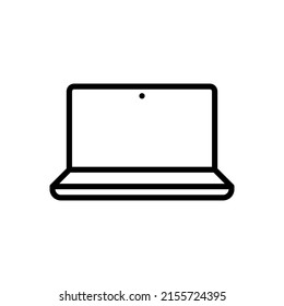 Icono del vector del portátil. Signo vectorial de estilo simple aislado en fondo blanco.