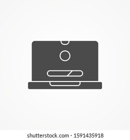 Laptop vector icon sign symbol