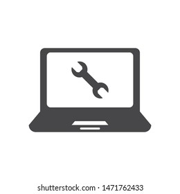 Laptop vector icon, simple sign for web site and mobile app.