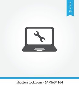 Laptop vector icon, simple sign for web site and mobile app.