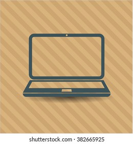 Laptop vector icon or symbol