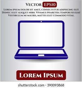 Icono o símbolo del vector del portátil