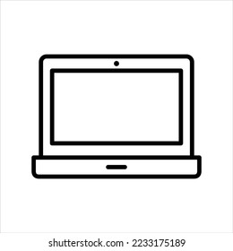 Laptop vector icon symbol design