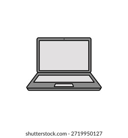 laptop vector icon symbolizing digital work, technology, productivity, coding, and modern computing