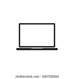Laptop vector icon. Laptop Icon in trendy flat style isolated on white background. Computer symbol for web design.
