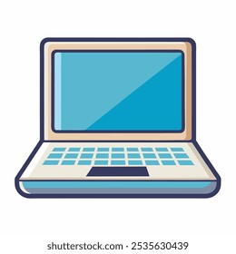 laptop vector icon with white background