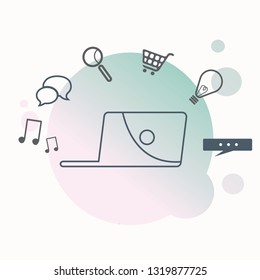 laptop vector icons idea