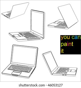 laptop vector illustration