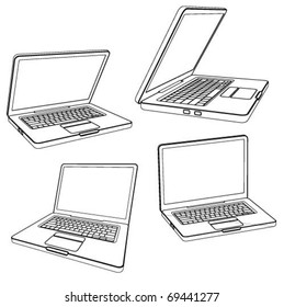 laptop vector illustration