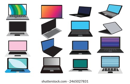 Laptop Vector And Illustration Collection. 
