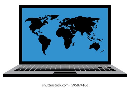 laptop vector illustration design